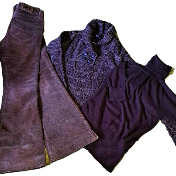 SWS Knit Retro Sweater plus Turtleneck Knit Top - Picture 3 of 3